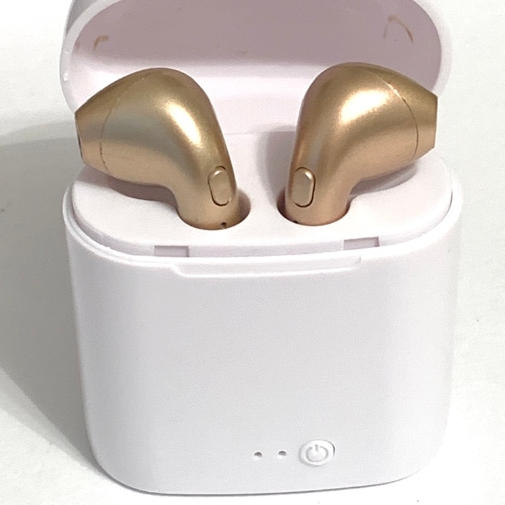GOLD Earbuds Talk Music Share Bluetooth Headphones